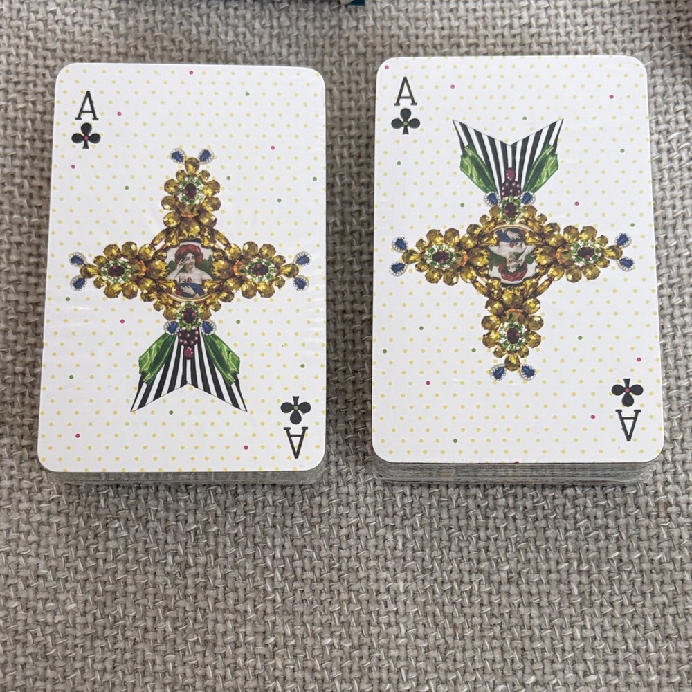 Christian LaCroix Artistic Playing Card Box with Blue and Multicolor Design - Picture 5 of 6